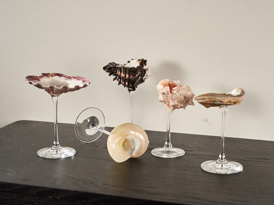 Handmade Seashell Martini Glasses,Conch Glasses ,Shell Cup Bracket Goblet,Coupe Cup,Shell Wine Glasses,Popular Beach Wedding Bridesmaid Gift